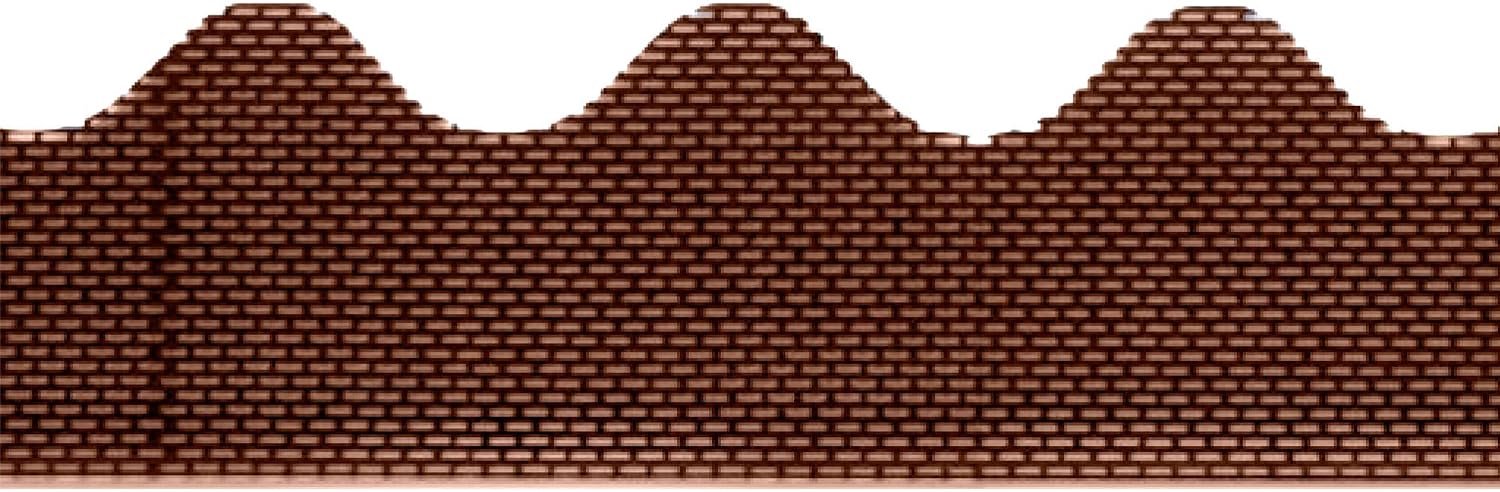 50x Dakvoetprofiel met vogelkam voor golfplaten 87,3cm Bruin PVC