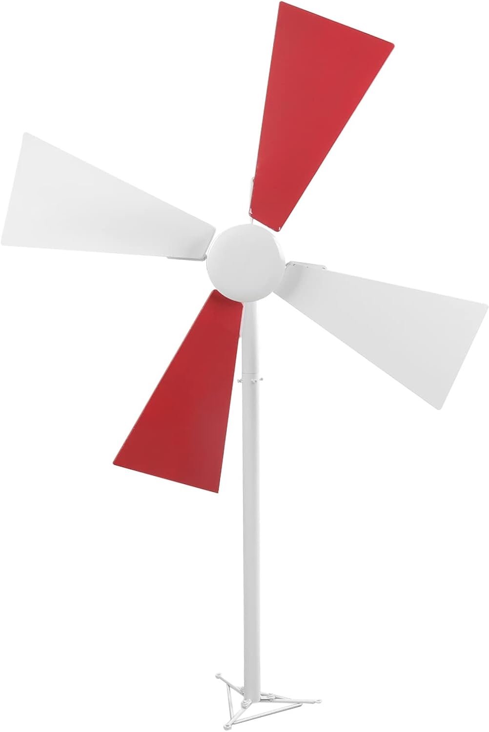 Spinner Bestand Tegen Waterdichte Gevecht 360 ° Zachte Rotatie Piquet Tuin Ventilator Molen Tuindecoratie (Roodwit)