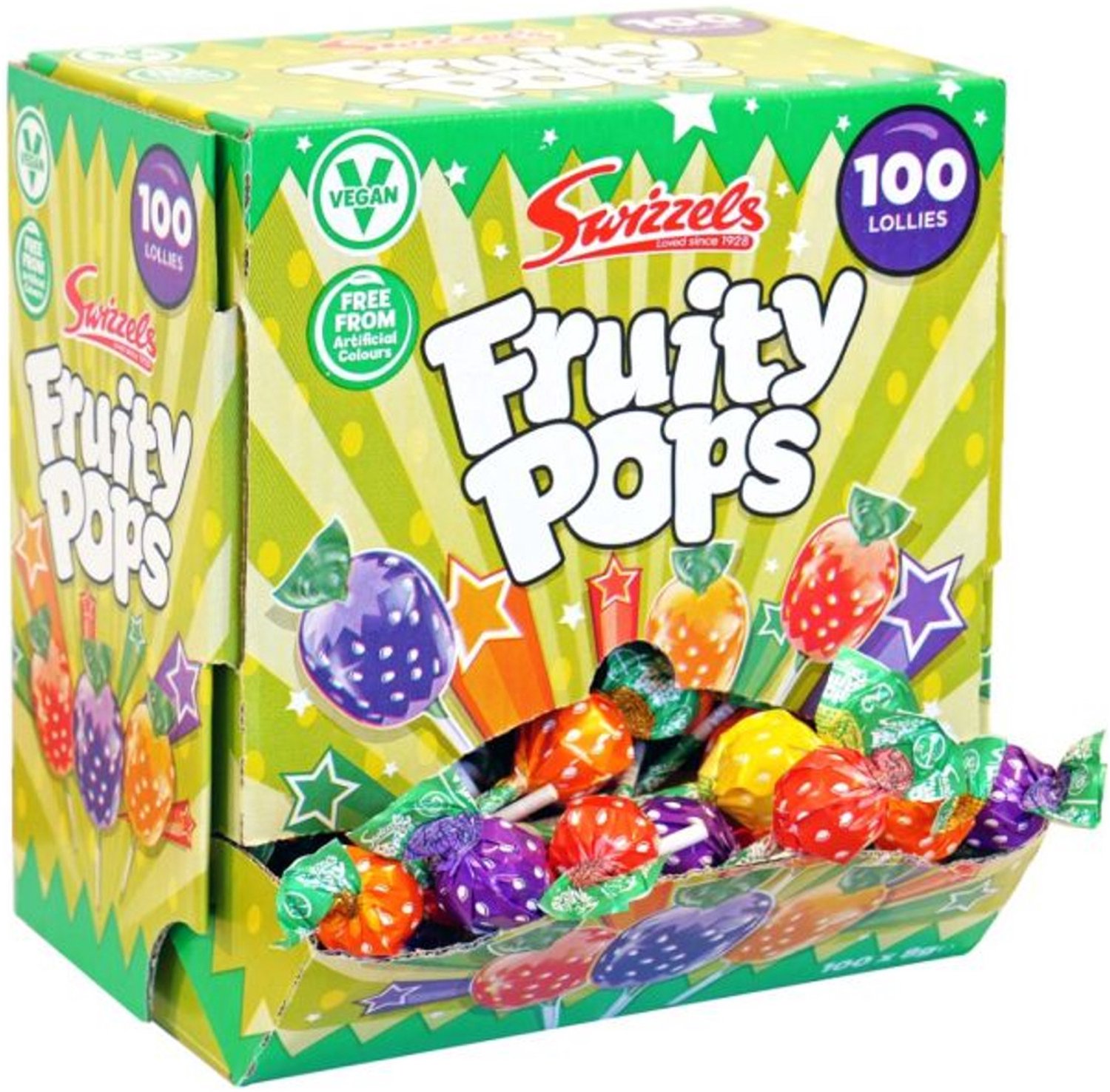 Swizzels Fruity Pops 100 Pack (Enkele verpakking van 800g)