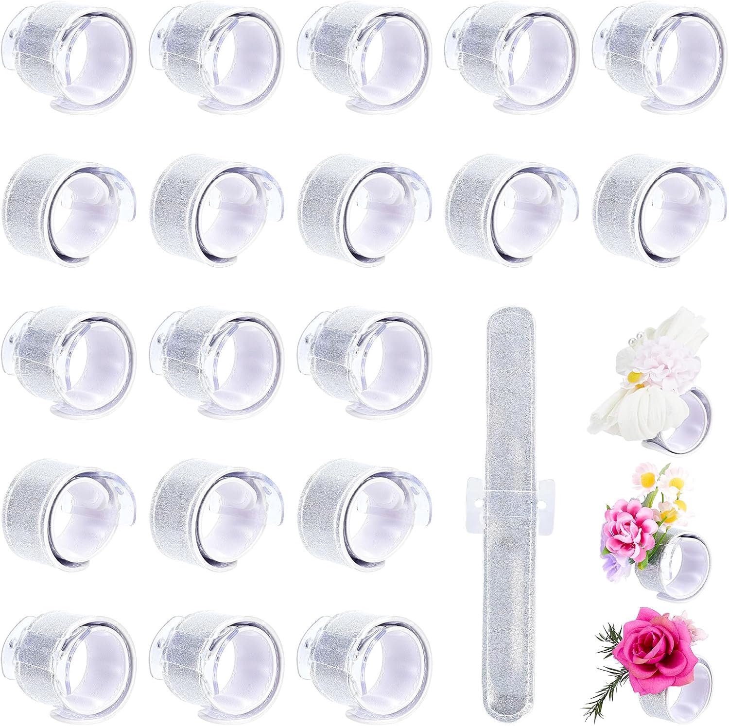 35 stuks zilveren Corsage polsbandjes, pols Corsage armbanden