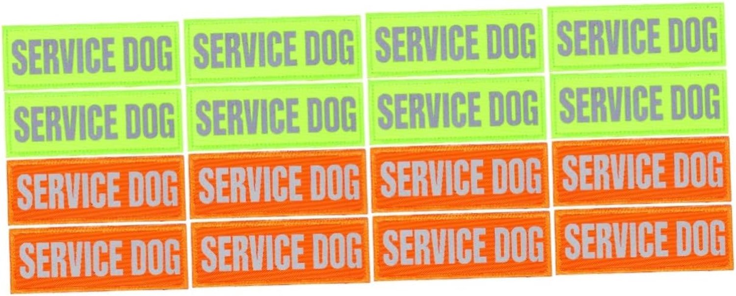 4 Sets Reflecterende Hondenpatches Voor Hulphonden Lichtgewicht En Gemakkelijk Te Dragen Zelfklevende Stickers Voor Huisdierdecoratie En Huisdierkostuums 4 Stuks*4