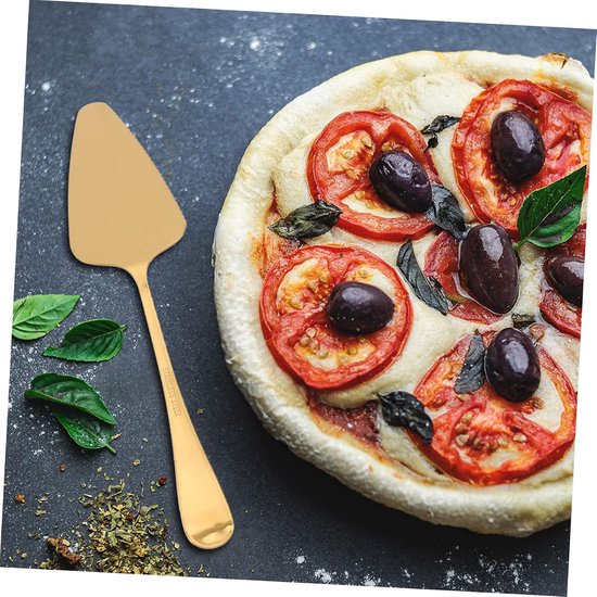 2 stuks Roestvrijstalen Pizzaschep met Fijn Getande Snijkant Multifunctionele Cakeschep voor Moeiteloos Snijden Serveren Ergonomisch Ontwerp Gemakkelijk Schoon Te Maken — afbeelding 2