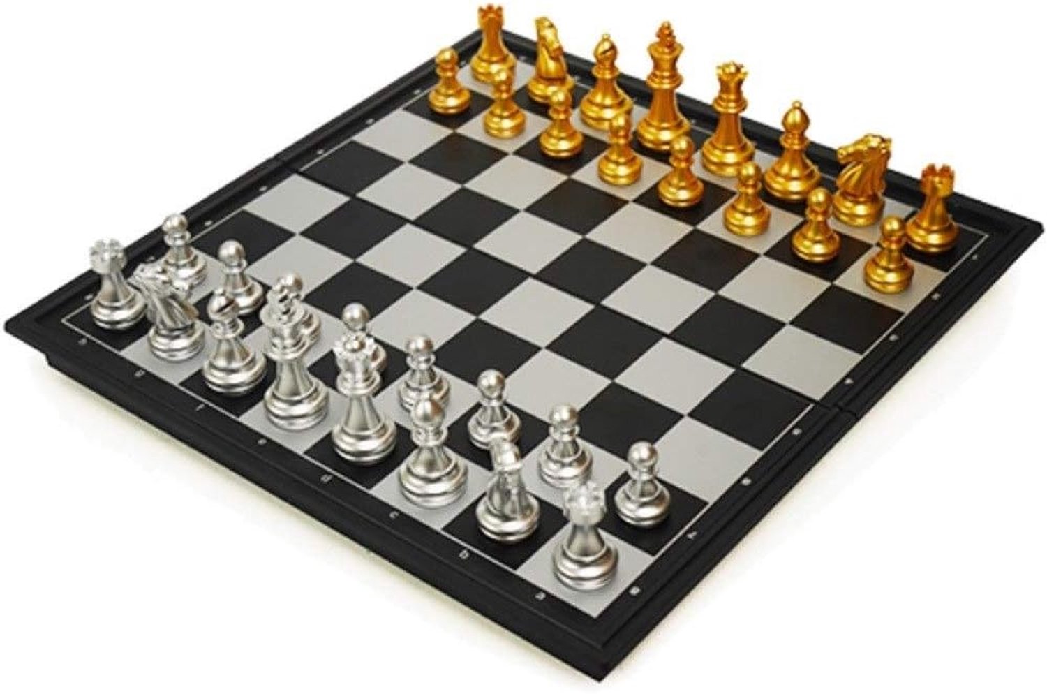 Schaakspel Plastic schaak,opvouwbare schaakset,magnetische draagbare schaakbox,geschenken en bordspellen for volwassenen en kinderen Schaaksets voor kinderen en volwassenen