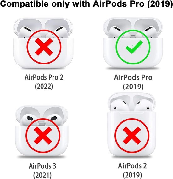 3D Air Pro beschermhoes, sierhoes voor Airpods Pro Box, compatibel met Apple Air Pro, siliconen hoes Air Pro, Air Pro, grappig (rode schoenen) — afbeelding 3