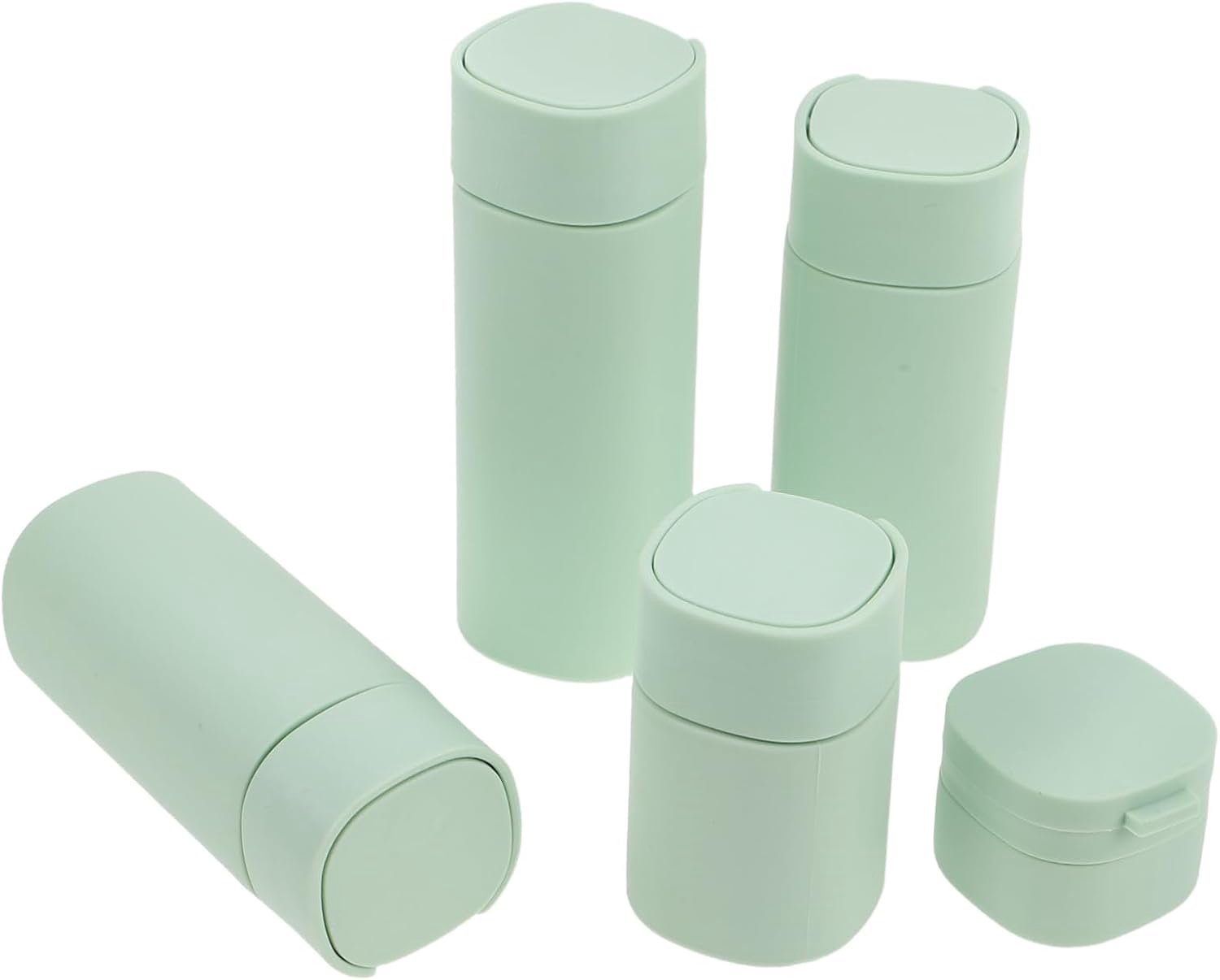 1 Set Cosmetische reis crèmes potten Draagbare toilettasflessen lekvrij navulbaar reisfles voor toiletartikelen reis containers hervulbare reisaccessoires p.p Groente