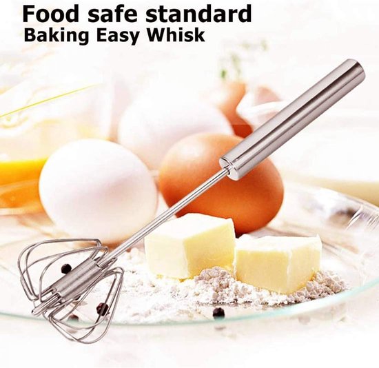 Roterende Gardes - Zilver - 30 cm en 25 cm - Roestvrijstalen Handpersmixer - Voor Koffiedranken en Milkshakes — afbeelding 4