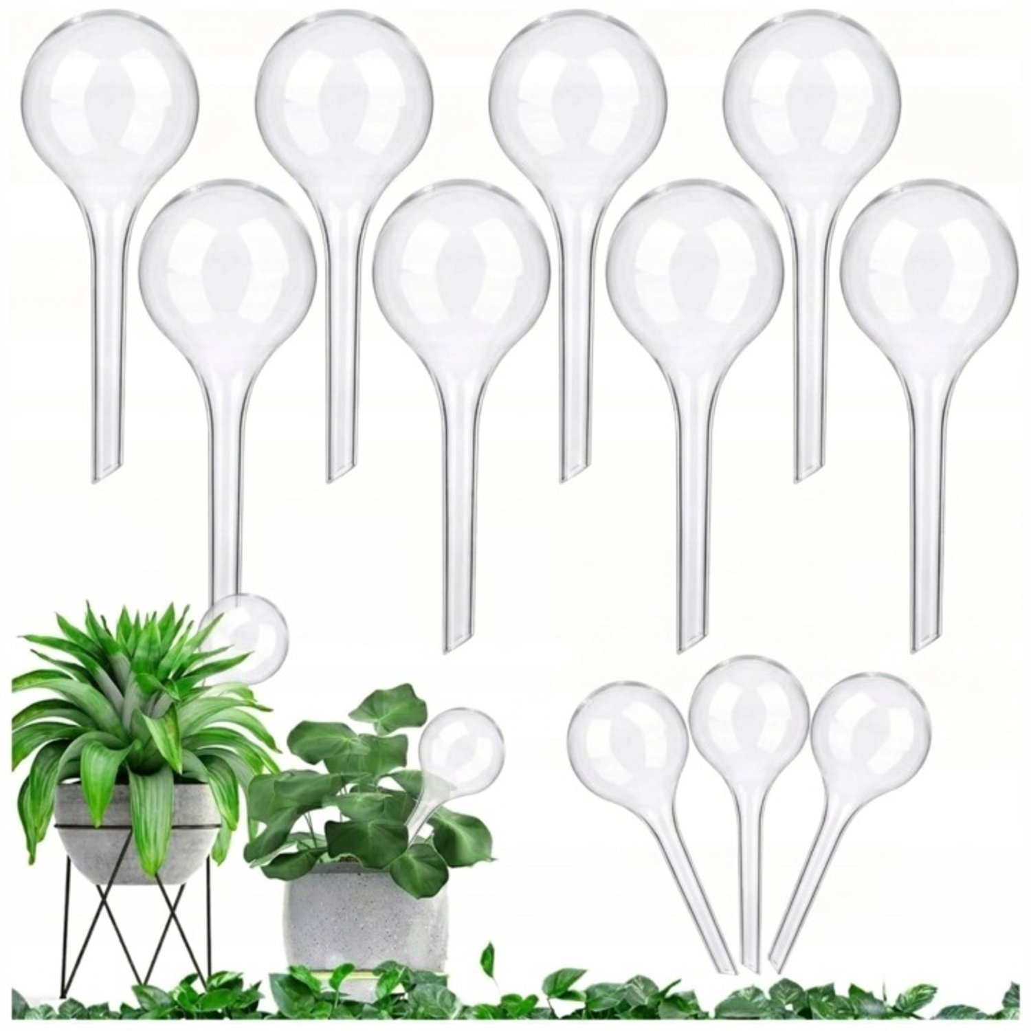 Merkloze Watergeefkralen voor Planten - Set van 10 stuks, 300ml