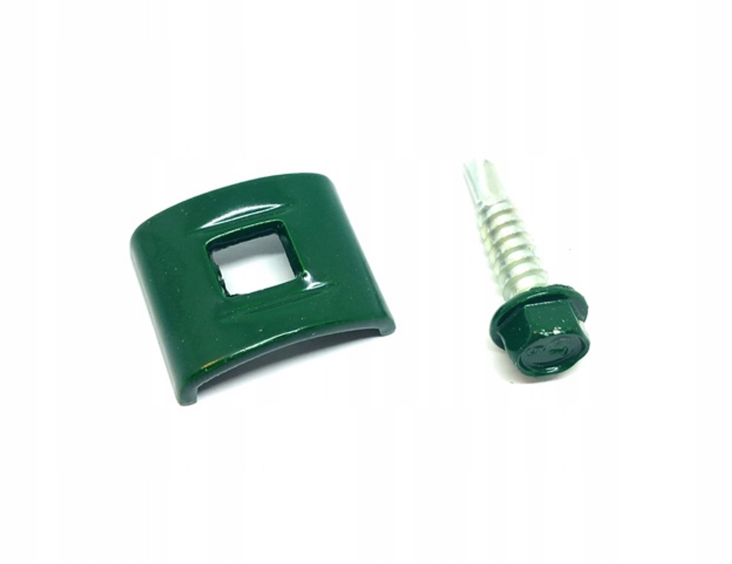 Groene boogverbinder RAL 6005 voor hekpanelen (10 stuks)