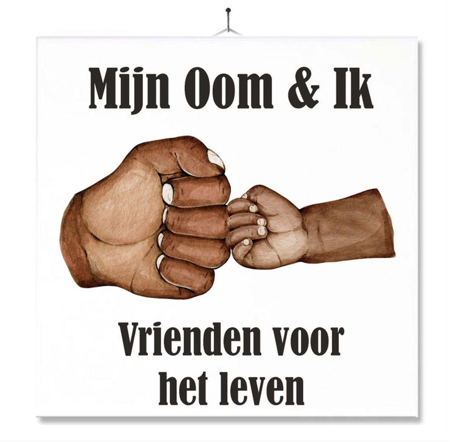MC Living Tegel Met Opdruk | Verjaardag kado | Toilet WC | Mijn Oom & Ik Vrienden voor het leven ontwerp 4