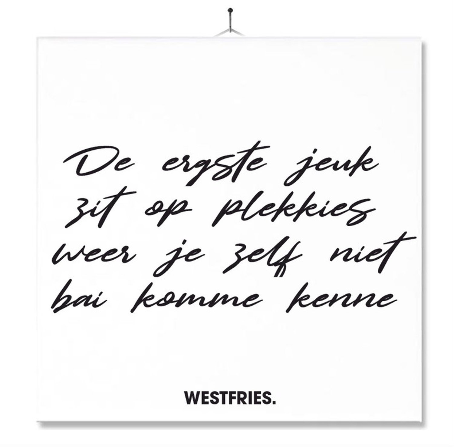 MC Living Tegel Met Opdruk | Grappig | Humor | Verjaardag kado | Westfries | De ergste jeuk Multi-Color