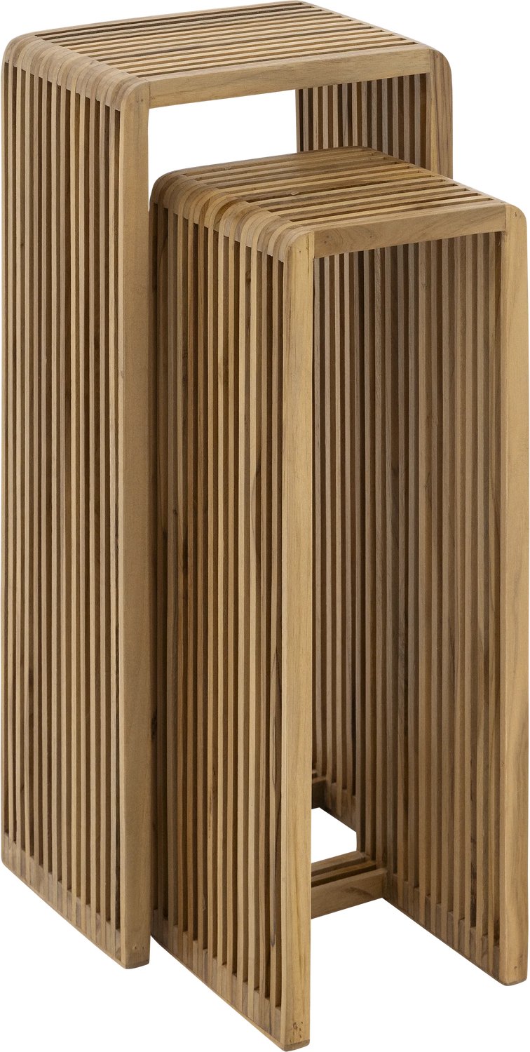 Goossens Bijzettafel Yonker - 35 x 80 x 25 - hout - bruin