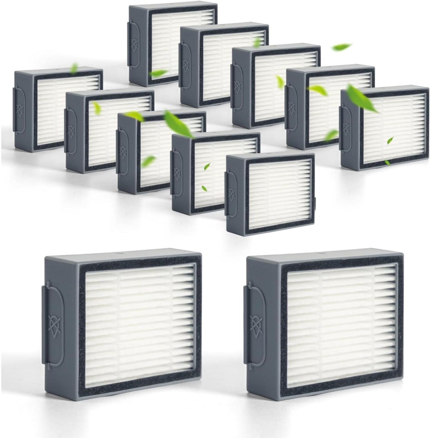 SSTRWGOOD Filters geschikt voor Loveco – 12-pack – Geschikt voor iRobot Roomba E, I- en J-serie – Vervangende HEPA-filters geschikt voor E5, E6, i1, i2, i3, i4, i5, i6, i7, i8, j5, j6, j7, j8, j9 (inclusief Plus-versies), Combo i5+ en j5+ Geen