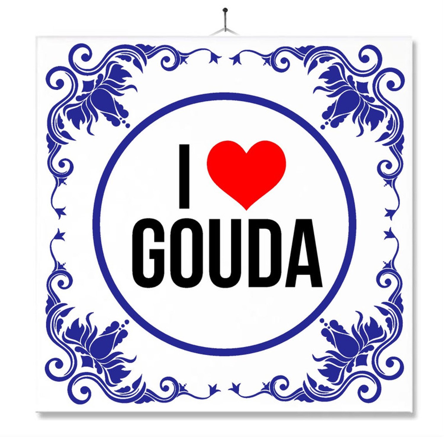 MC Living Tegel Met Opdruk | Geschenk | Wc | Toilet | I Love Gouda Multi-Color