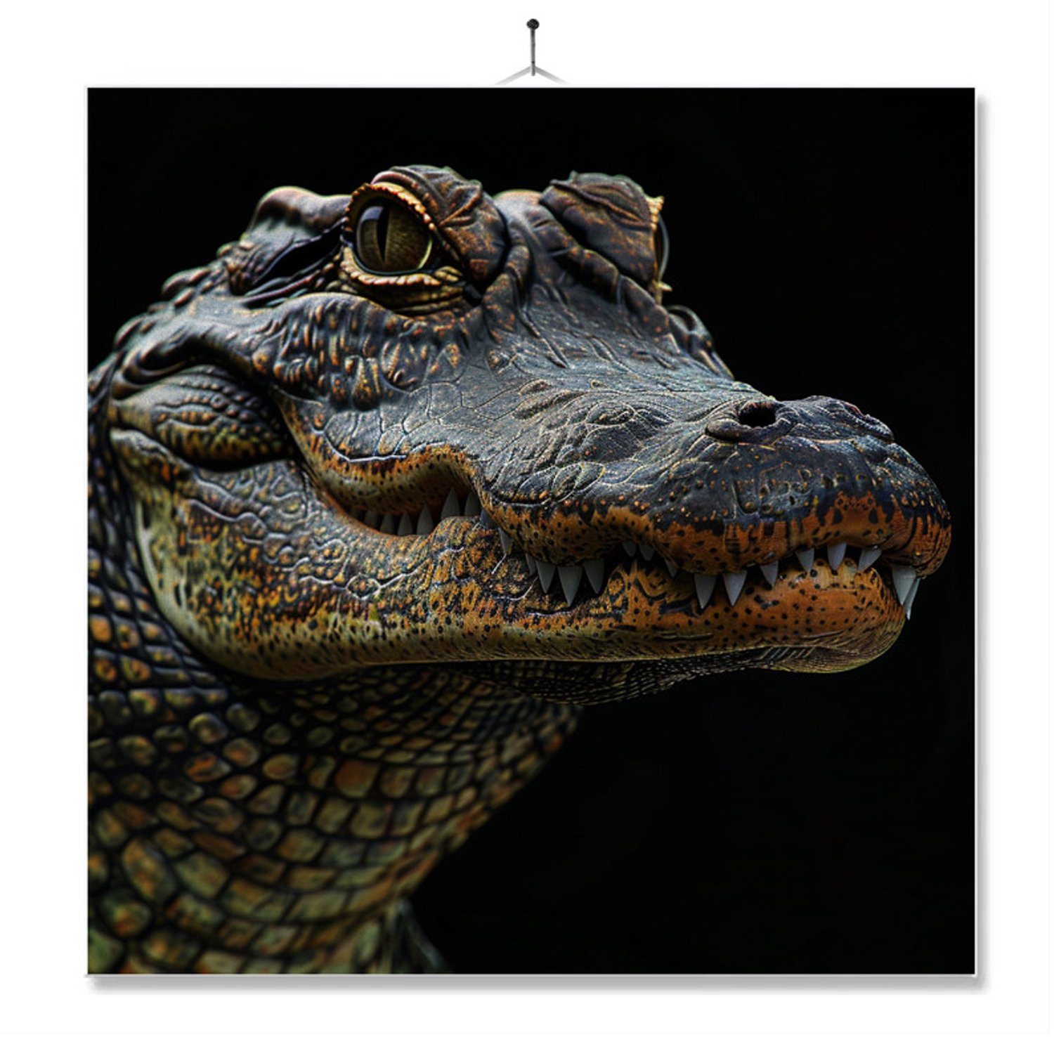 MC Living Tegel Met Opdruk | Geschenk | Dier | Closeup | Krokodil Ontwerp 1