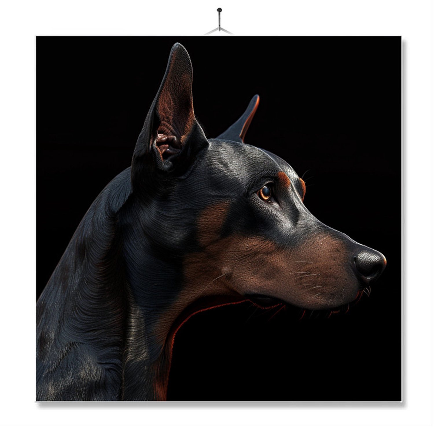 MC Living Tegel Met Opdruk | Geschenk | Dier | Closeup | Dobermann Ontwerp 2