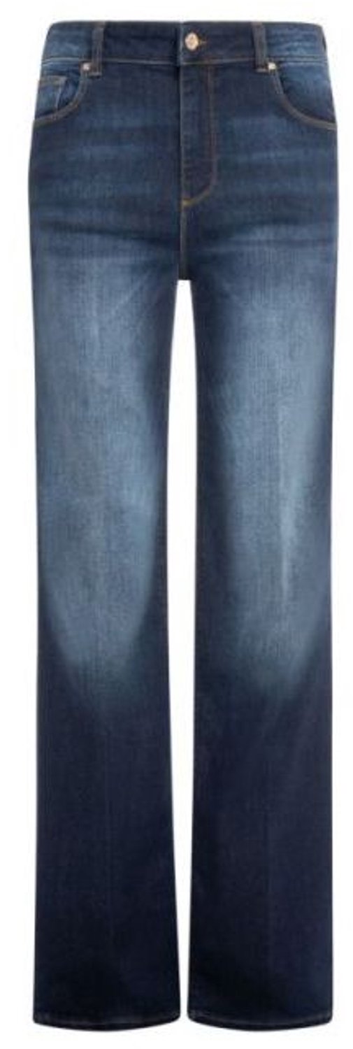 Fracomina jeans blauw met hoge taille en wijde rechte pijpen voor dames - W31