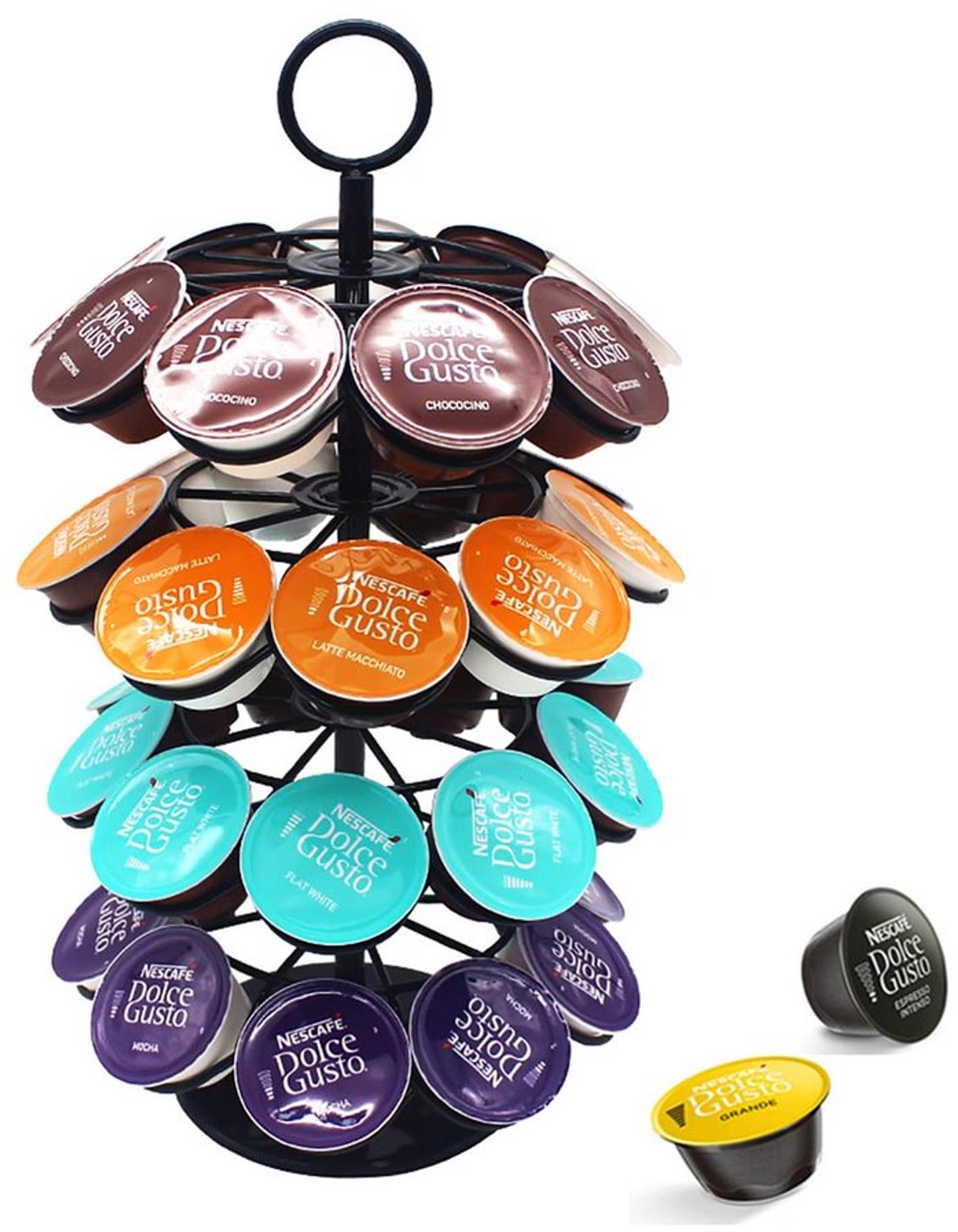 Rotating Koffiecapsules Houder - Koffiepads Houder Rack (Zonder Koffiepads)