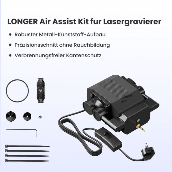 Air Assist Kit met Luchtpomp voor Lasergraveermachines — afbeelding 2