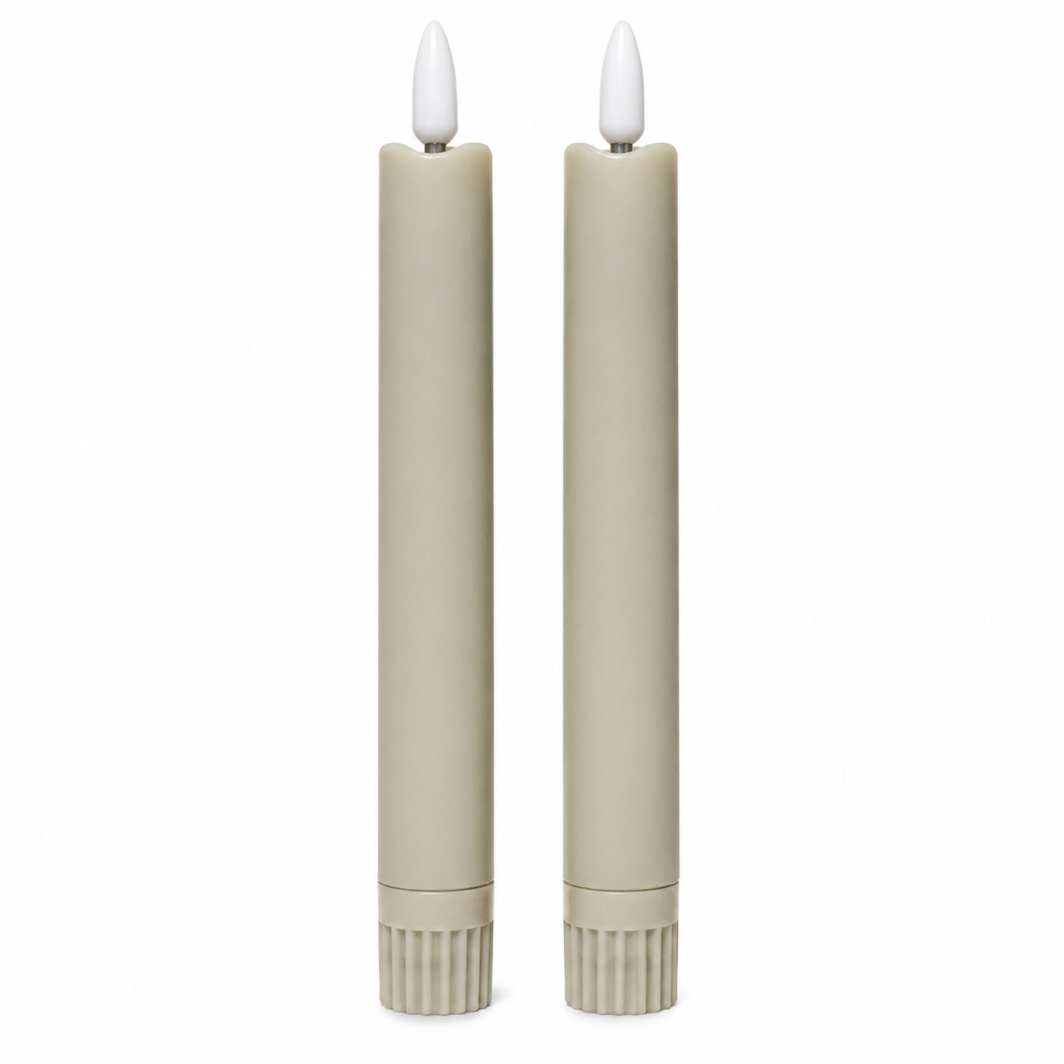 led kaarsen, set van 6, 1,9 x 16,6 cm, gladde kunststof staafkaarsen met spitse top, op 2 AAA-batterijen per kaars (niet inbegrepen)