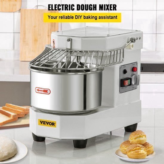 Deegkneedmachine Spiraalmixer - 450 W Vermogen - 8 L Roestvrijstalen Kom - 304 RVS - Voor Bakkerijen En Restaurants — afbeelding 4
