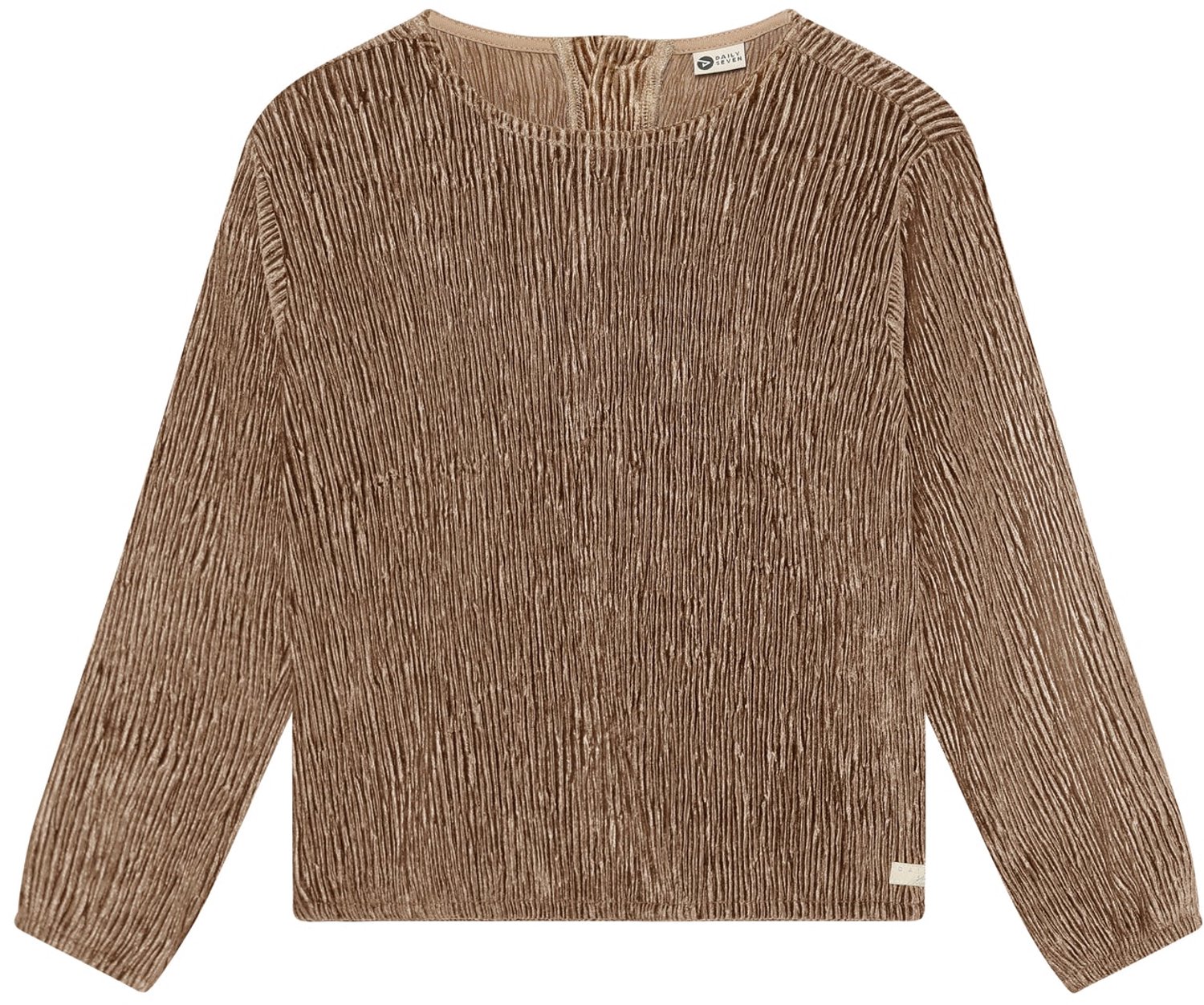 Daily7 - T-shirt Longsleeve Velvet - 2043 Affogat - Maat 98