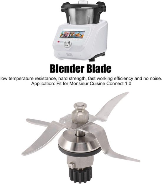 Blender Blade Onderdelen Connect 1.0 4 Blad 5 Tanden Snijkop Su Voedsel Mixer Roestvrij Staal Roestvrij Staal Nylon Kits — afbeelding 4