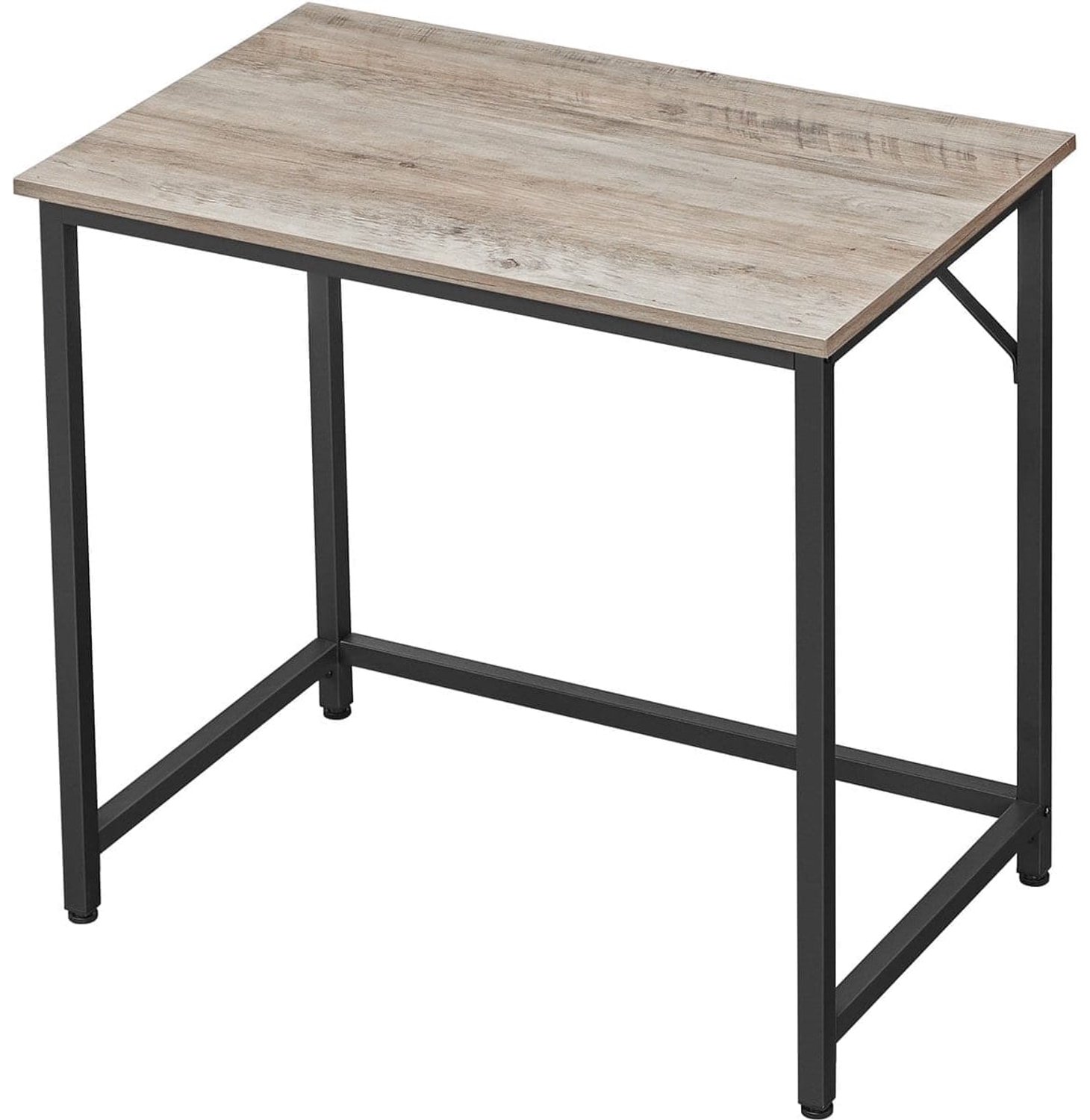 Klarven Bureau Greige-Zwart - Industrieel Bureau - Desk - Verstelbare Poten - Draagvermogen 50kg - 50x80x75,5 cm
