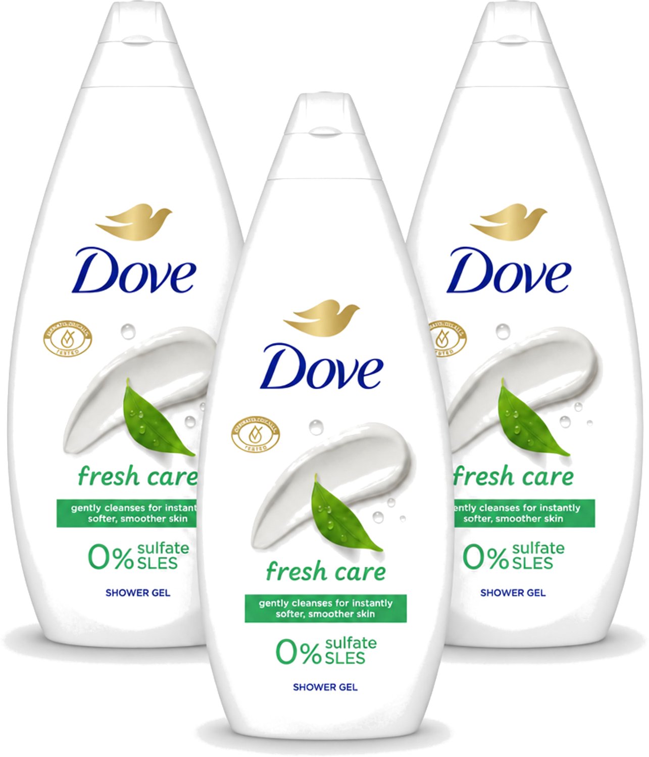 3 x Dove Douchecrème - Fresh Care - 720 ml - Voordeelverpakking - 3 stuks