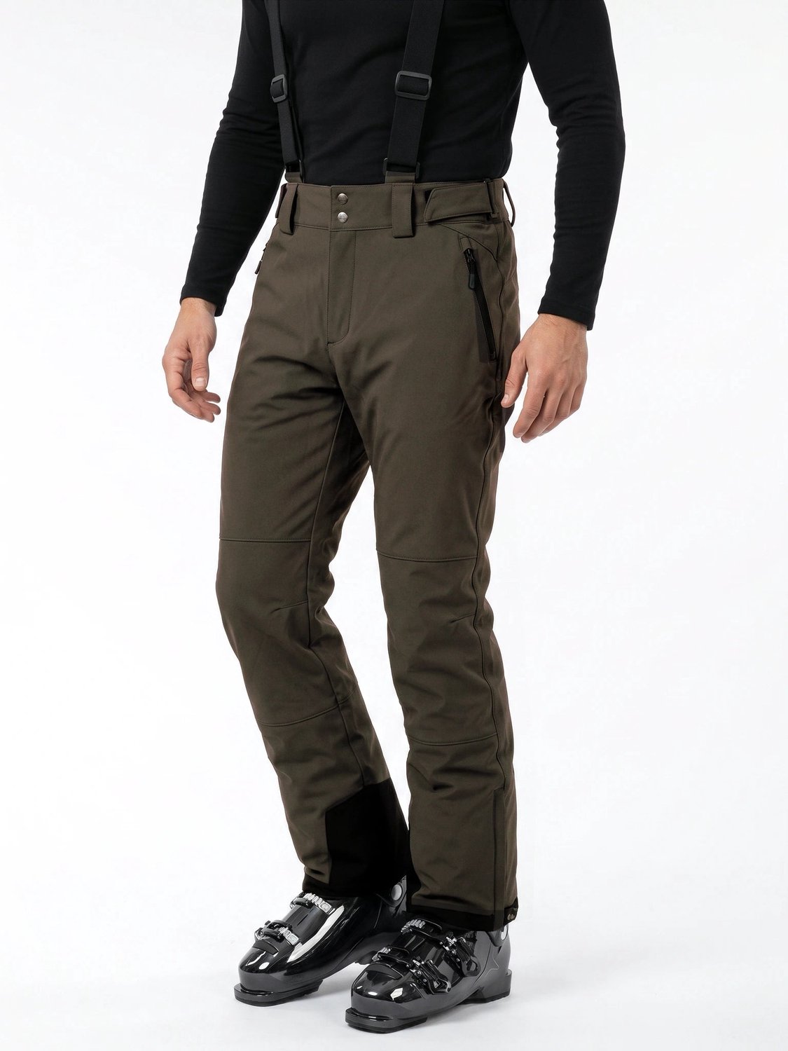 Falcon Range Heren Softshell Ski Pants Dark Groen