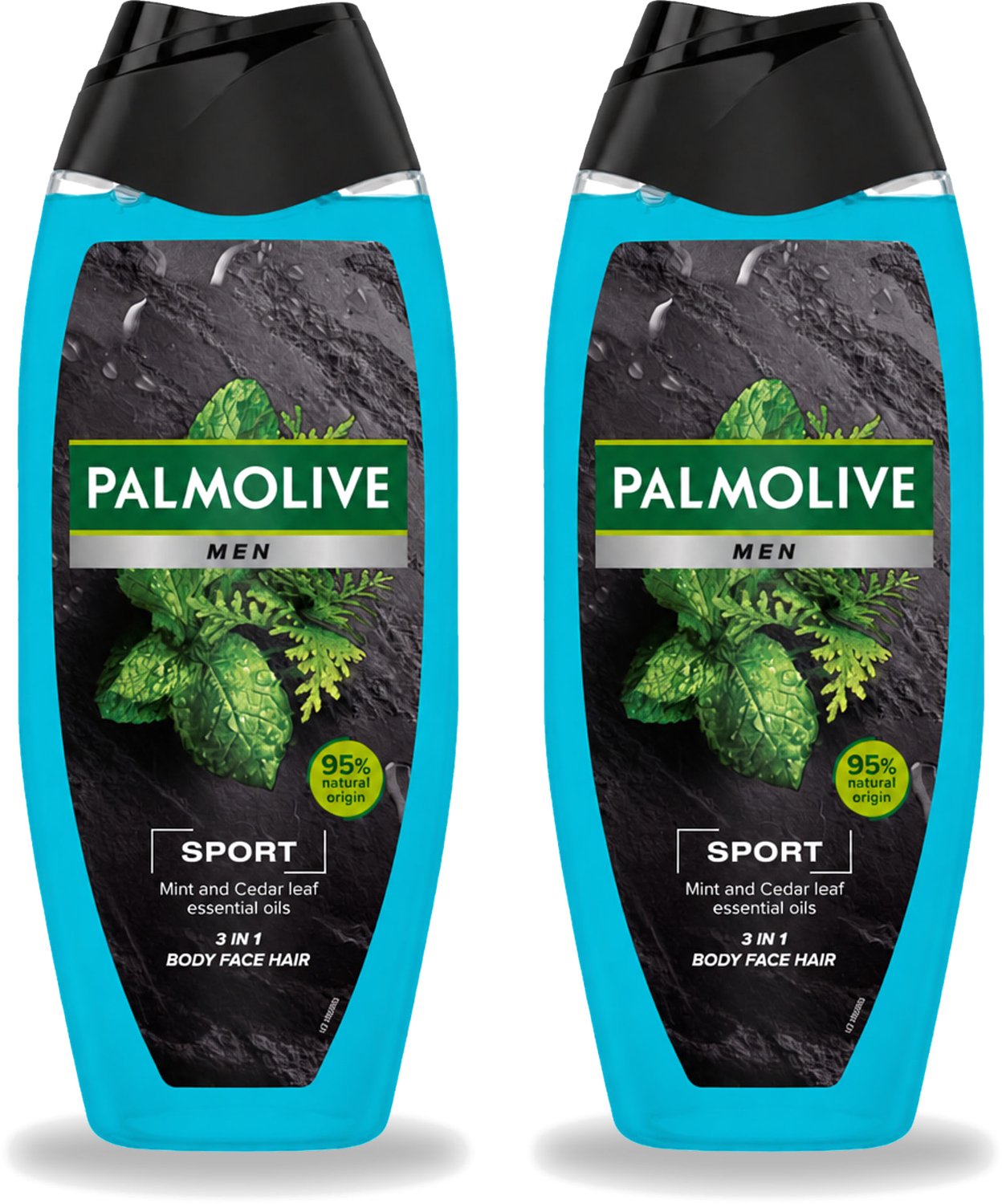 2 x Palmolive Men - Sport 3-in-1 - Douchegel - Verfrissend & Verzorgend - 500 ml - Voordeelverpakking - 2 stuks