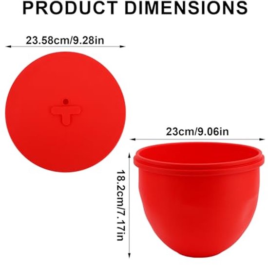 Silicone Liner voor Keukenmachine - Herbruikbaar met Deksel - Rood — afbeelding 2