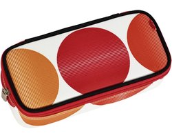 pennenetui medium - stippen 24 cm - inclusief geodriehoek - handig voor school - m-winkel