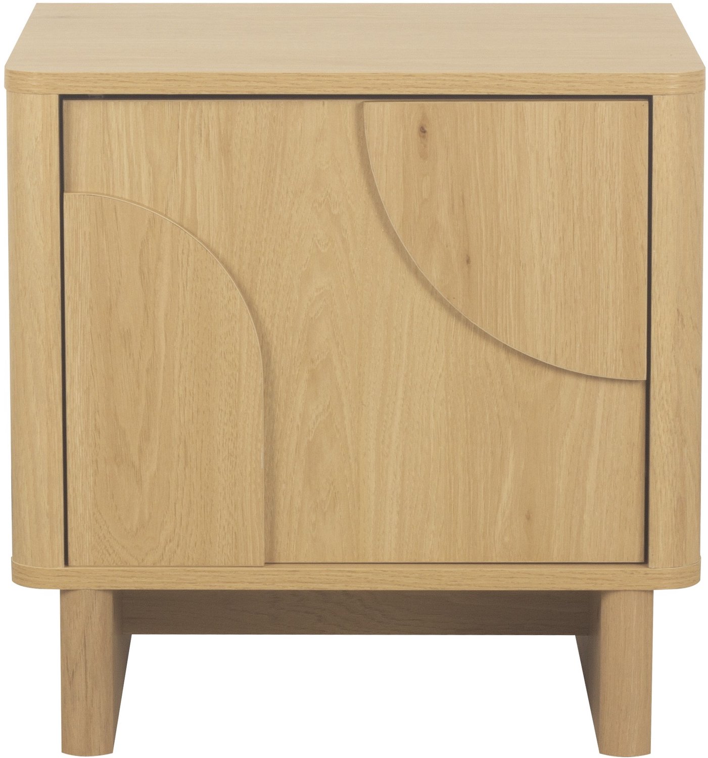 CaliCosy Nachtkastje 1 deur met afgeronde vormen eikdecor B48 cm - OCTAVE Houtlook