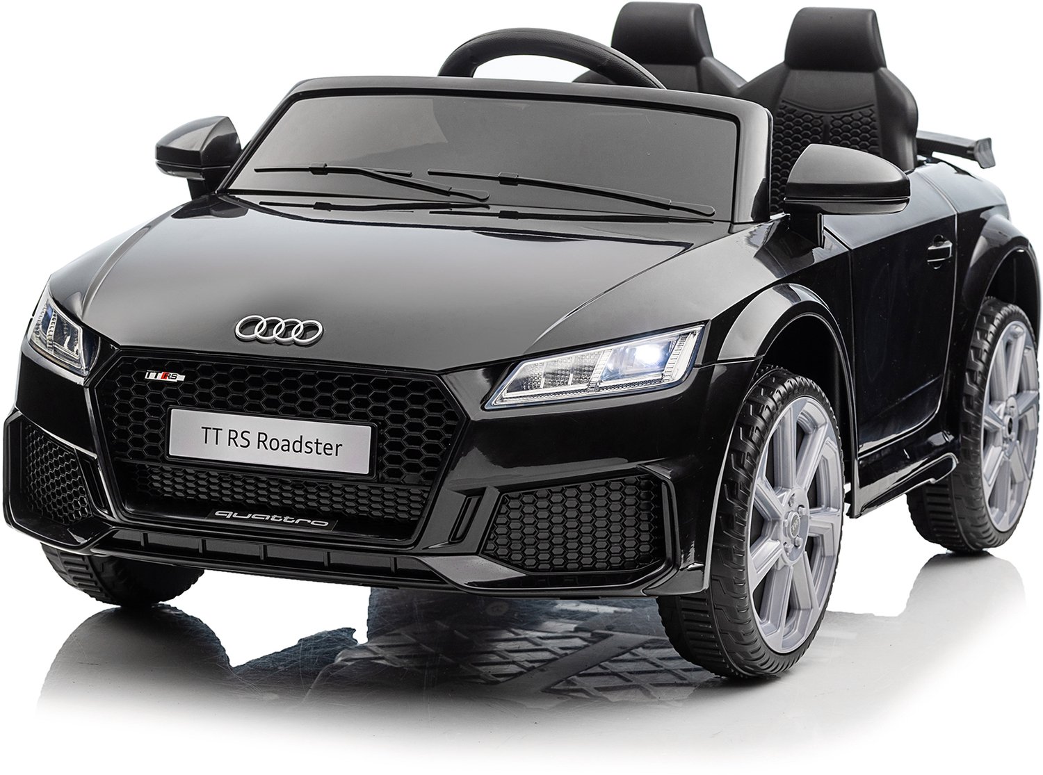 Audi TT RS Roadster elektrische kinderauto met afstandsbediening, USB- en mp3-aansluiting, 12V,zwart