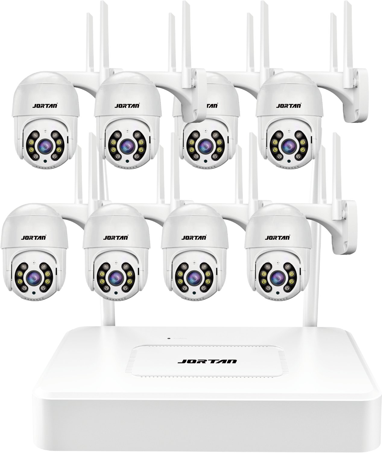 Beveiligingscameraset - 8 camera's - Zonder scherm - Persoonsdetectie - Cloudopslag - Jortan Tech