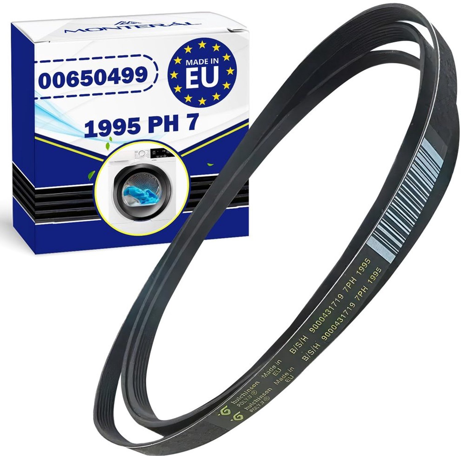 Droogtrommelriem Poly-V 1995 mm voor Bosch Siemens Balay