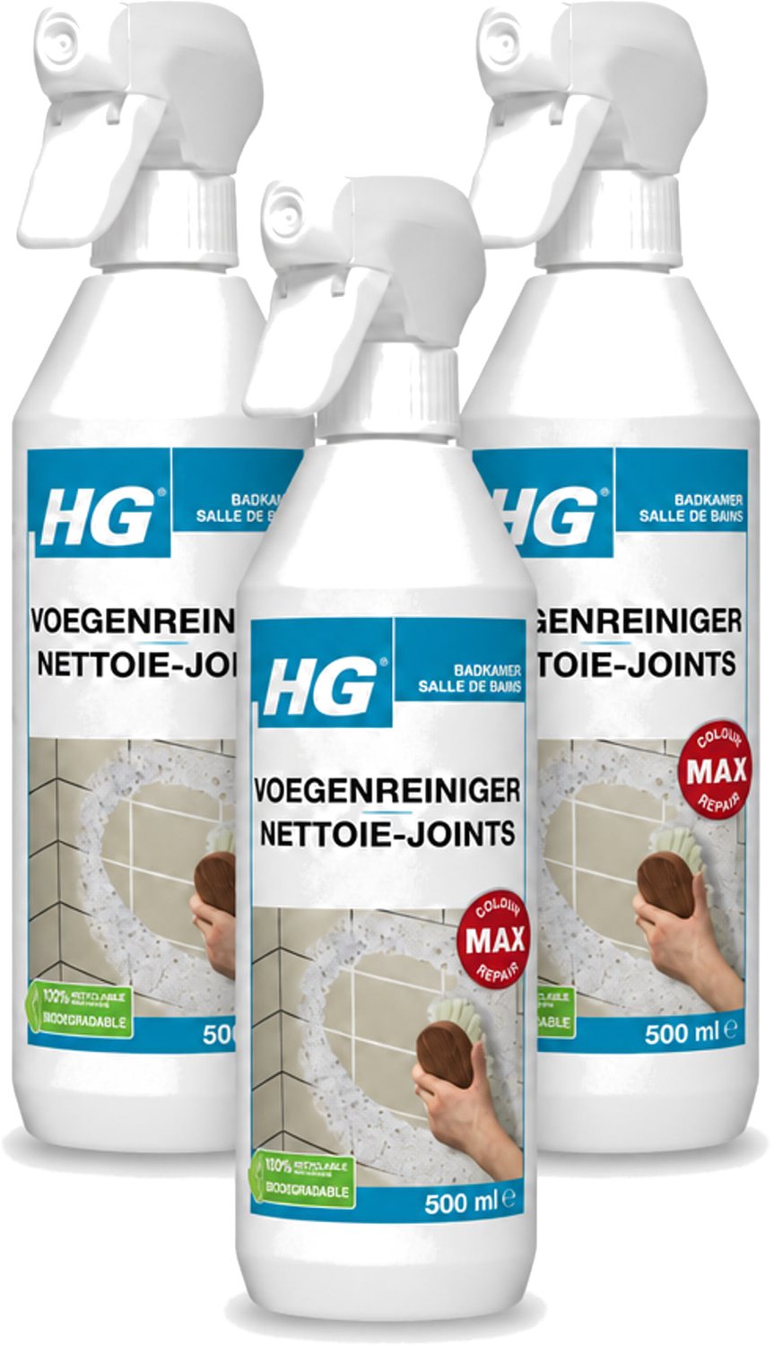 3 x HG - Badkamer - Voegenreiniger - Kleur Herstel - 500 ml - Voordeelverpakking - 3 stuks