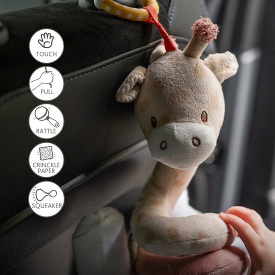 Nattou Verticale Activiteitenspiraal Baby Giraf Gina - Baby Speelgoed - Boxspiraal voor Thuis of Onderweg - 28 cm - Meerkleurig — afbeelding 3