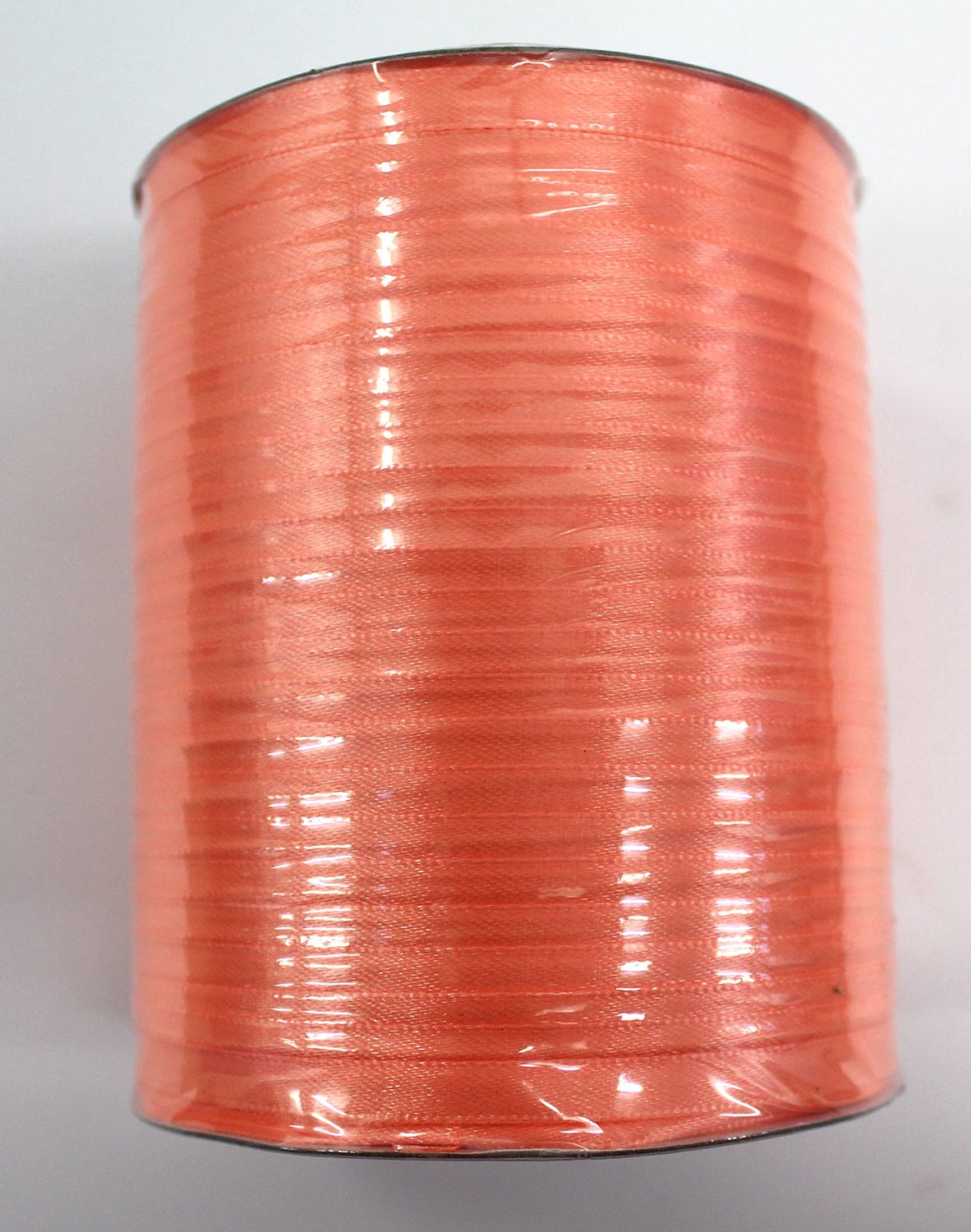Satijnen lint - 550 m - 6 mm - Neonoranje