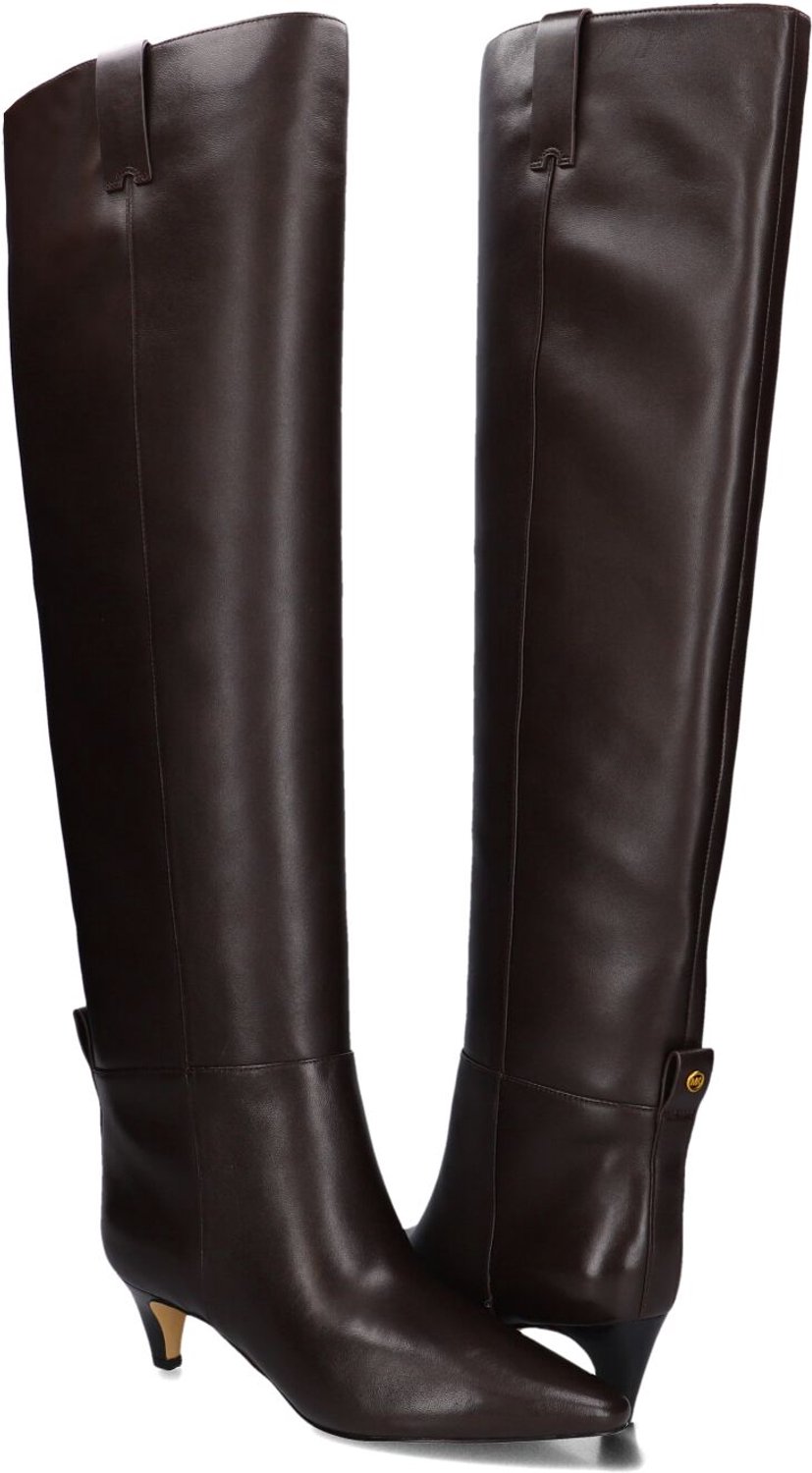 Michael Kors Daniela Kitten Boot Laarzen - Leer - Dames - Bruin - Maat 41