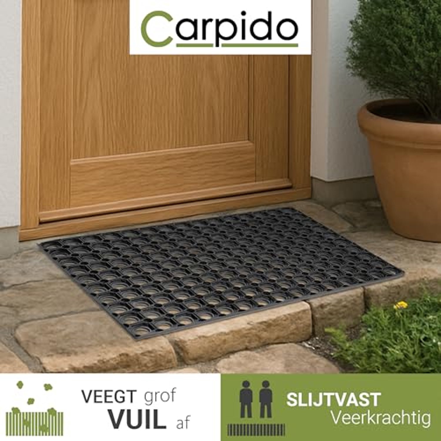 Rubberen Antislipmat Set voor Binnen en Buiten 60 x 80 & 80 x 120 cm
