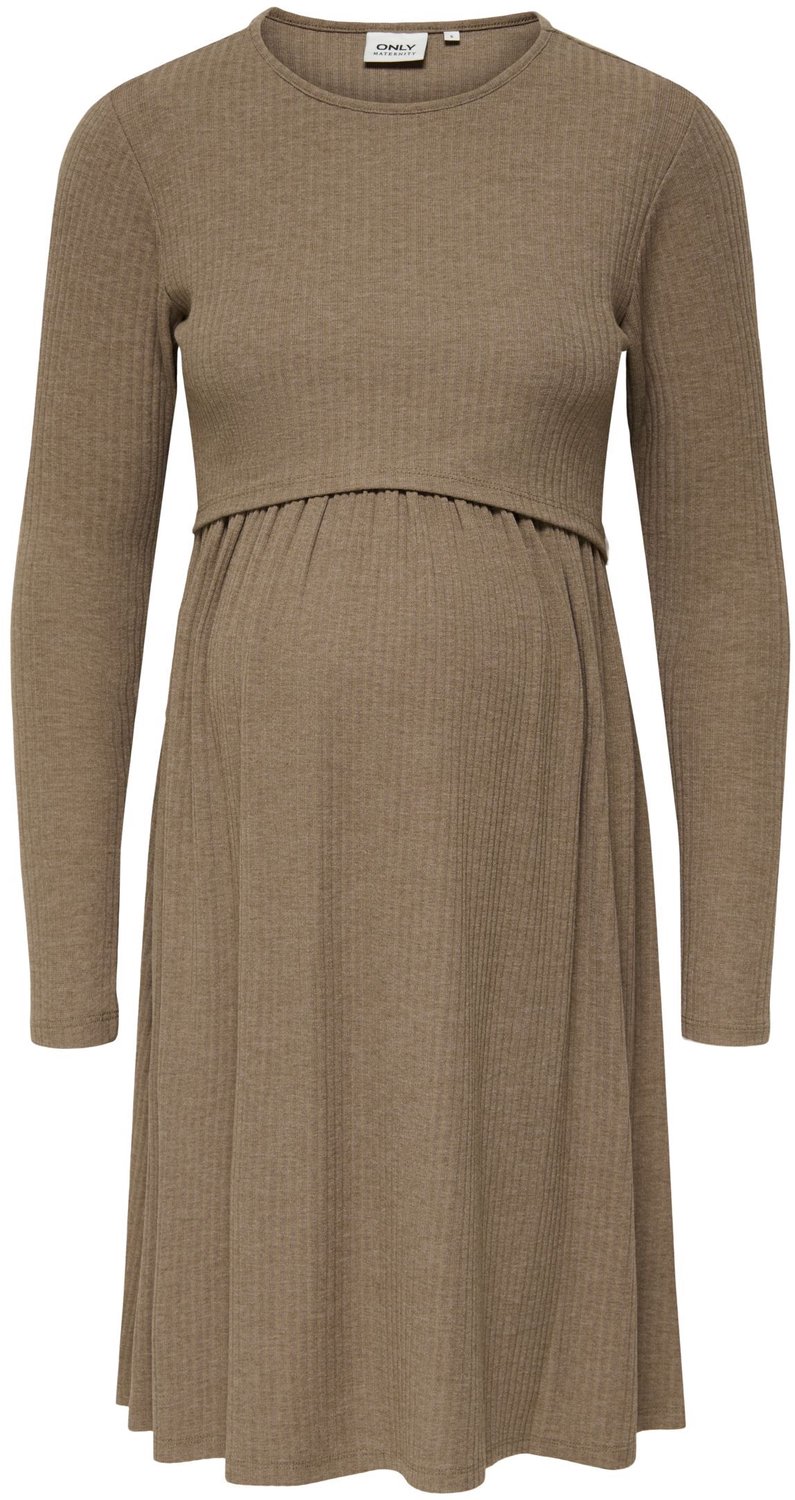 Only MATERNITY Jurk OLMMALAYA Midi-jurk Walnut 1