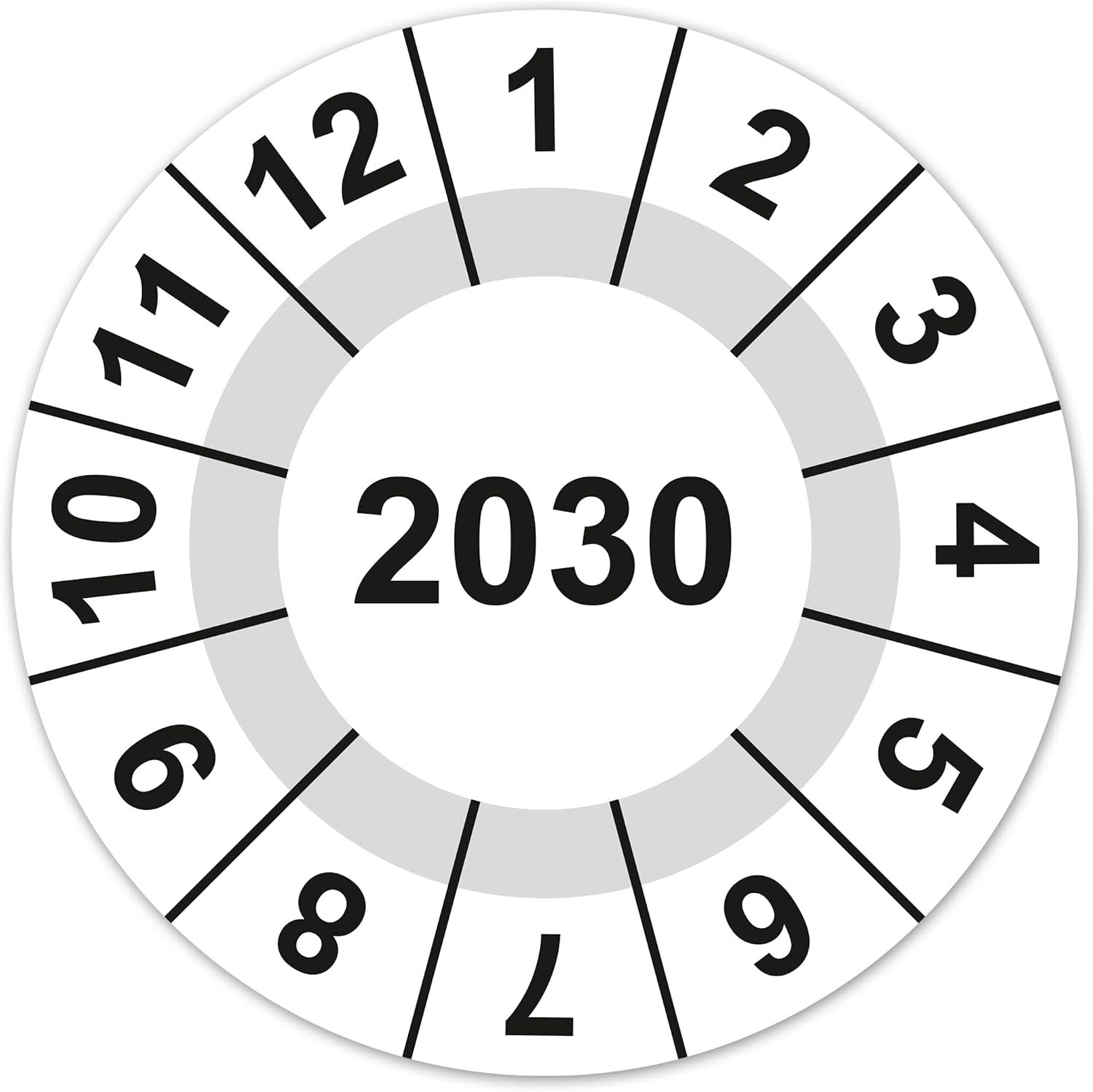 Jaarlijkse inspectieplaatje 2026 - Ø 20 mm - ronde teststicker met plaathouder - snelle visuele controle - ServiceTopper