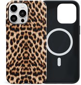 xoxo Wildhearts siliconen hoesje geschikt voor iPhone 16 Pro Max MagSafe hoesje - Wild Thing - Double Layer - Magnetisch telefoonhoesje - Magneet case - Backcover met dubbele beschermlaag - Luipaard print - Tijger print - Dierenprint - Tijgerprint