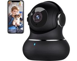 litokam Little elf Smart Camera - 2K-binnencamera met 360° bewegingsvolging, huisdiercamera en nachtzicht - (2025 Nieuw) WiFi-huiscamera voor huisdier/nanny met tweewegaudio, werkt met Alexa