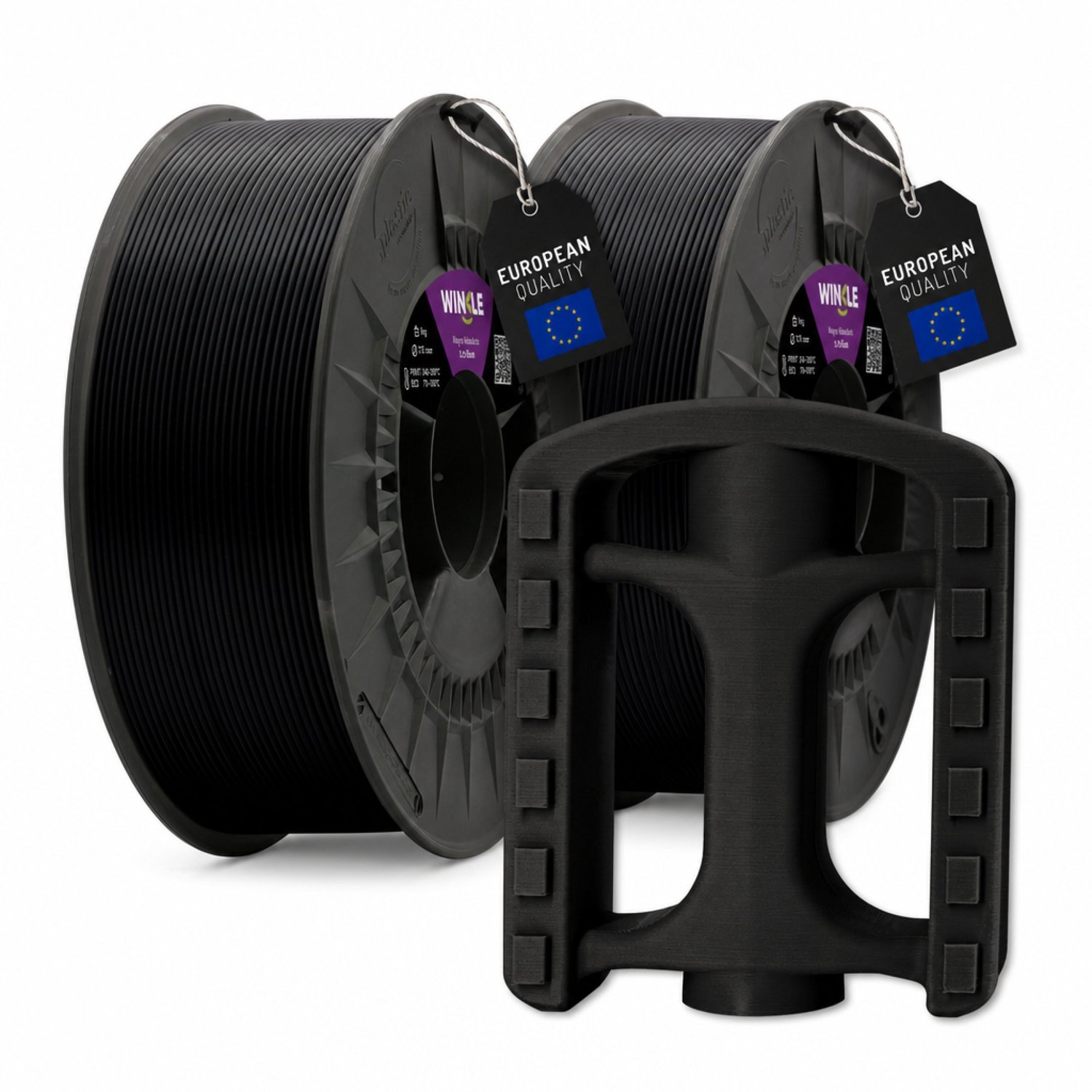 Winkle ASA 3D Filament - Filament voor 3D printer - Hoge Nauwkeurigheid - Zwart - Ø 1,75 mm - 2x1 kg