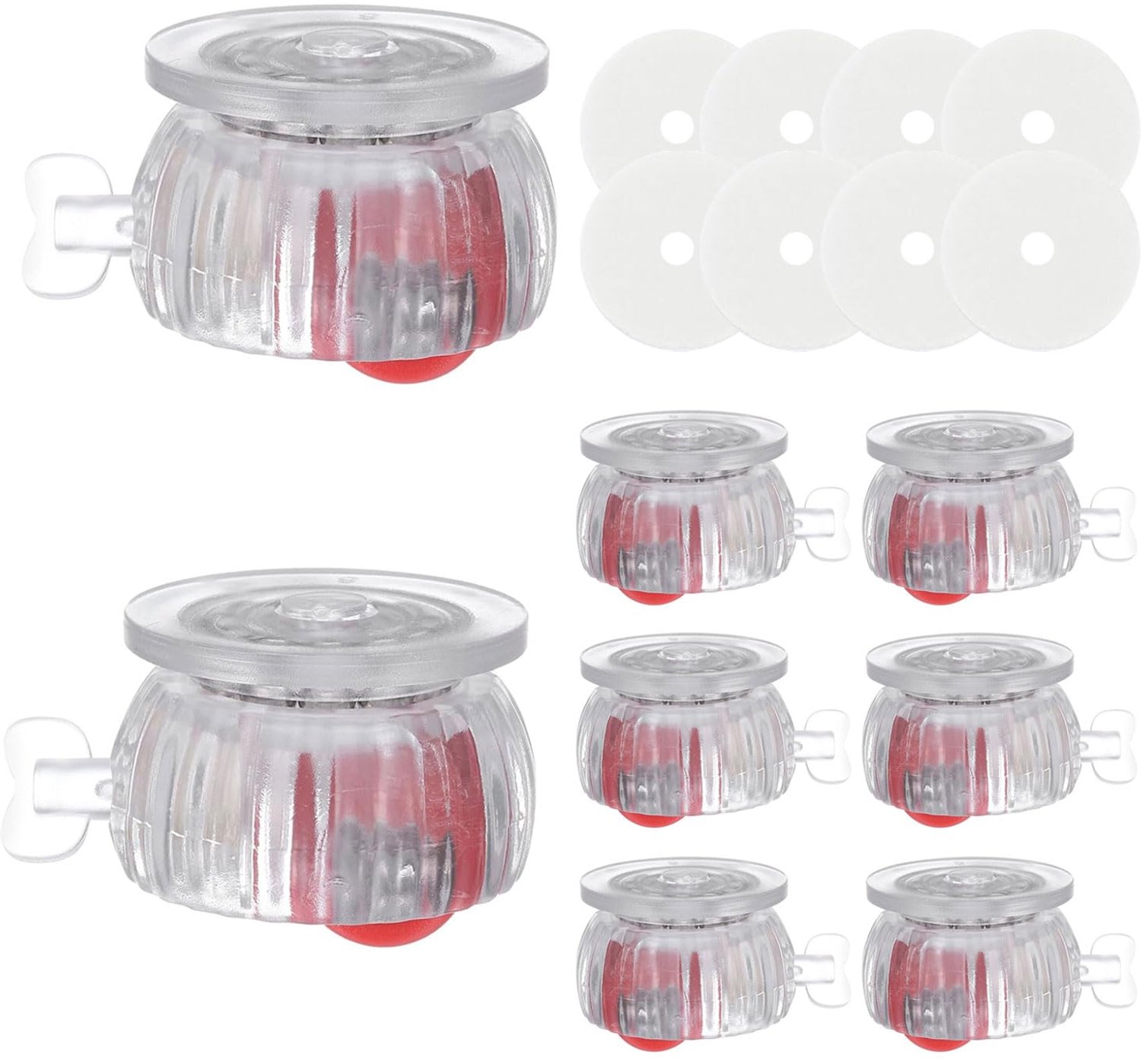 Zelfklevende zwenkwielen 8 stuks - mini-kogelwielen - 360° draaibaar - ideaal voor meubels en speelgoedkisten - Vemera