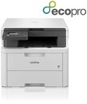 Witte Brother kleuren-ledprinter met EcoPro-logo bovenaan.