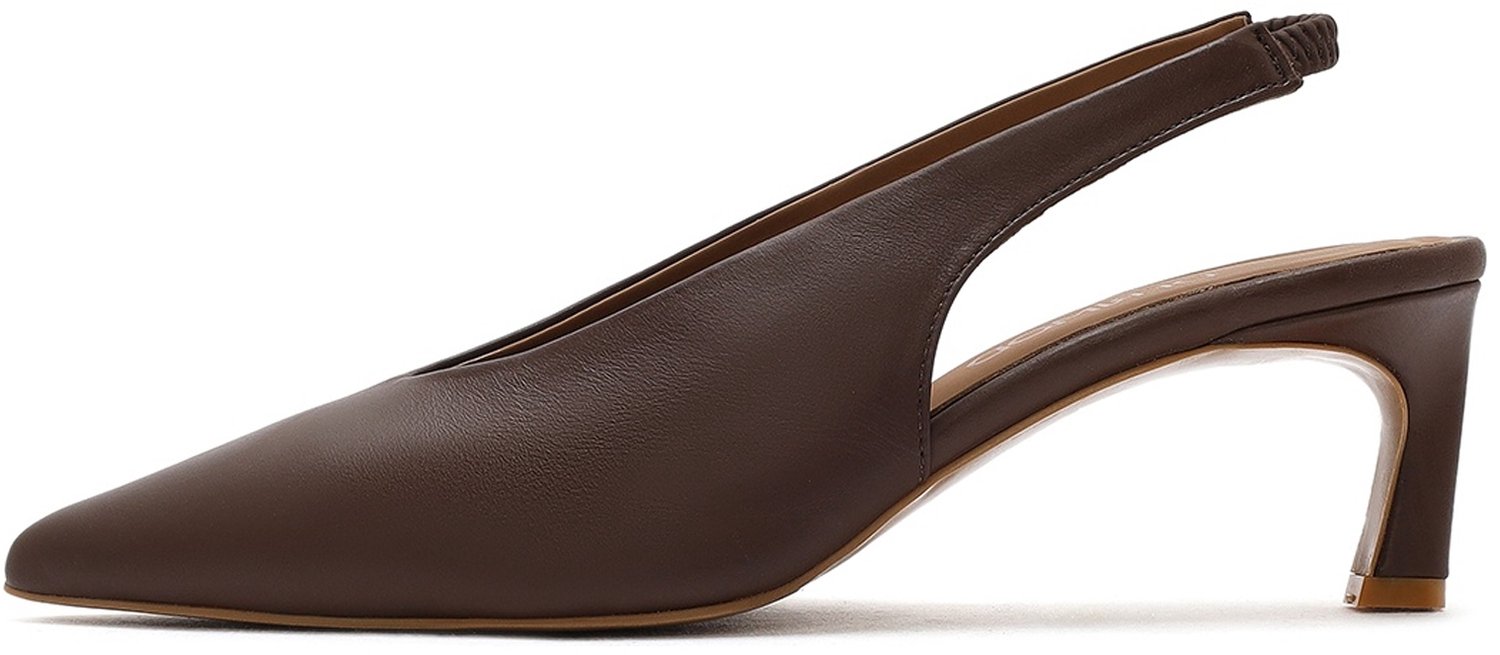DERIMOD Slingbacks Met Hoge Hak Leren Slingbacks Met Hoge Hak