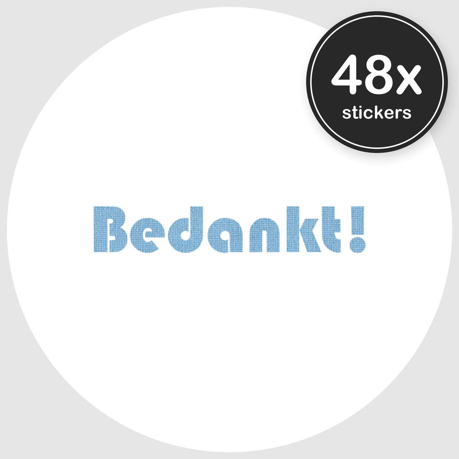 Sluitstickers Bedankt - 48 stuks - Rond 30 mm - Bedankt Stickers - Sluitzegel Envelop - Design 006